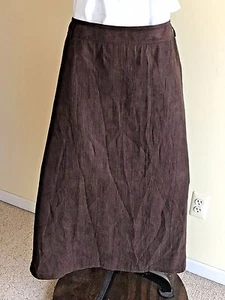 NWT JM COLLECTION Plus Size 16W Brown Crinkle Polyester Microfiber Skirt - Picture 1 of 6