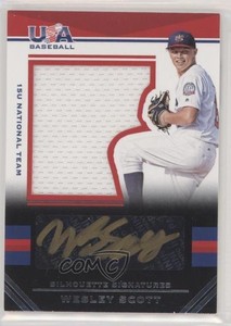 2017 Panini USA Baseball Stars & Stripes Black Gold Jersey /89 Wesley Scott Auto