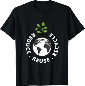 Recycling Earth Day Gift _ Environment Reduce Reuse Recycle Gift Unisex T-Shirt - Picture 1 of 4