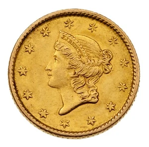 1853 $1 Gold Liberty in AU Condition! Great Early US Gold Dollar! - Picture 1 of 3