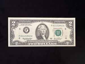 Birthday Date Serial Number January 12 1942 - 01/12/1942 - 2003A $2 Uncirculated - Picture 1 of 2