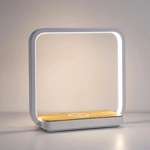 Bedside Lamp Qi Wireless Charger LED Table Lamp with Touch Control Desk for Room - Picture 1 of 7