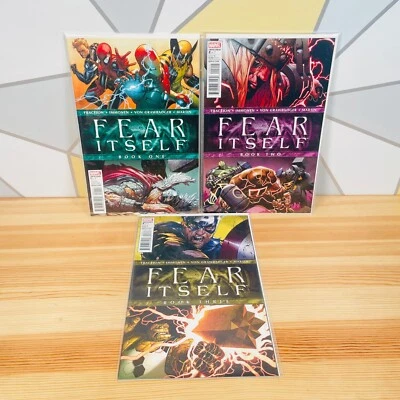 Fear Itself #1-3 Marvel Comics Limited Series Superheroes Book Set Paperback - Image 1 of 4