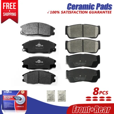 Kit de pastillas de freno delanteras y traseras de cerámica aptas para Kia Sorento 2003 2004 2005 - 2009 Foto 1 de 4