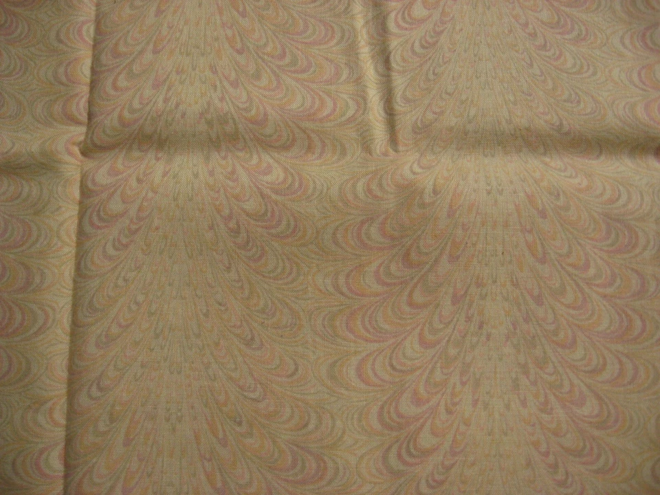 Jinny Beyer for RJR Fashion Fabrics Light Colored Feather Waves 13" Remnant - Image 1 of 1