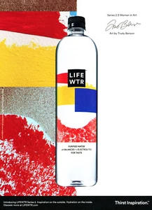 LIFE WTR WATER Magazin AD #1 SELTEN 2017 OOP GELB ROT KUNST VON TRUDY BENSON - Bild 1 von 2