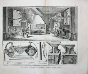 Schmied Blacksmith Amboss Werkstatt Hammer Blasebalg Meister Hufeisen Sattel - Bild 1 von 1