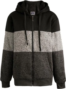 Heavyweight Sherpa Hoodies for Men, Thick Fleece Lined Full Zip up Winter Warm S - Picture 1 of 5