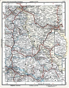 Straubing Weiden Furth 1897 kl. orig. Mapa ferroviario Ratisbona Freyung Konzell - Imagen 1 de 1