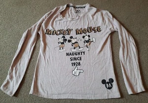 DISNEY MICKEY MOUSE LADIES/GIRLS LONG-SLEEVED T - SHIRT - SIZE 2XS / 4-6 - Picture 1 of 3