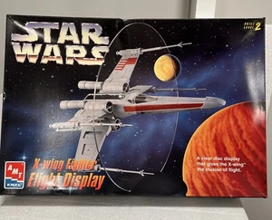 STAR WARS X-Wing Fighter Flight Display AMT Model Kit COMPLETE OPEN BOX - Picture 1 of 4