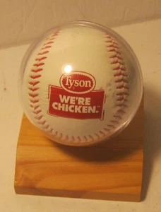 TYSON We're Chicken Souvenir Baseball in Display Stand by Play Ball MINT!!! - Bild 1 von 2