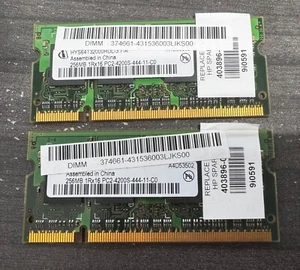 INFINEON LAPTOP MEMORY RAM STICK 256MB 1Rx16 PC2-4200S HYS64T32000HDL 2-pack - Picture 1 of 2