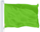 G128 Solid Lime Green Color Flag 4x6 Ft LiteWeave Pro Printed 150D Polyester