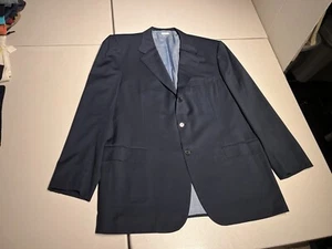 Brioni Blazer Men’s 46 L Long Blue Wool Palatino Jacket Coat 3 Button Italy - Picture 1 of 17