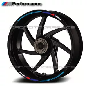 Juego de pegatinas de rueda de motocicleta calcomanías rayas llantas para BMW M S1000 R RR XR RS S G - Imagen 1 de 2
