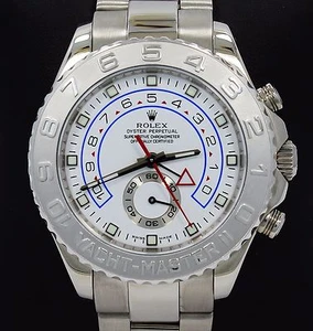 Rolex Yacht Master II 116689 Platinum Bezel 18K White Gold 44mm Watch Box/Papers - Picture 1 of 12