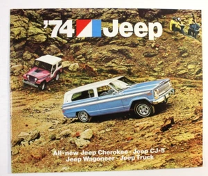 1974 Jeep Brochure CJ-5 Renegade Cherokee Wagoneer Pickup Excellent Original - Picture 1 of 5