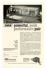 QST Ham Radio Magazine Ad "powerful, peak performance pair" SBE SB-33... (9/64) - Picture 1 of 1