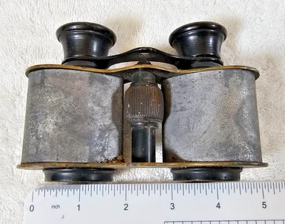 VTG 1920s Champs Elysees Paris 8x Brass Binoculars France Clear Optics Works - Image 1 of 4