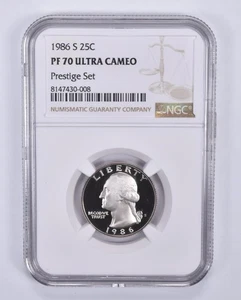 1986-S Washington Quarter Prestige Set PF70 UCAM NGC Brown Label *3491 - Picture 1 of 5