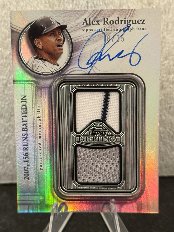 2025 Topps Sterling- Sterling Swings Autograph Relic Alex Rodriguez /25 Yankees - Image 1 of 3