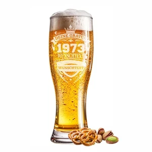 Weizenglas graviert 0,5l mit Wunschgravur Name Jahr oder Spruch - Picture 1 of 7