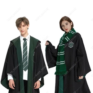 Harry Potter Gryffindor Ravenclaw Slytherin Robe Cloak Tie Costume Wand Scarf 。。 - Picture 1 of 34