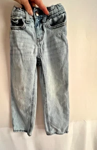 Od Navy Blue Jeans Boys 4T Straigh Light Wash School Basic Casual - Picture 1 of 3