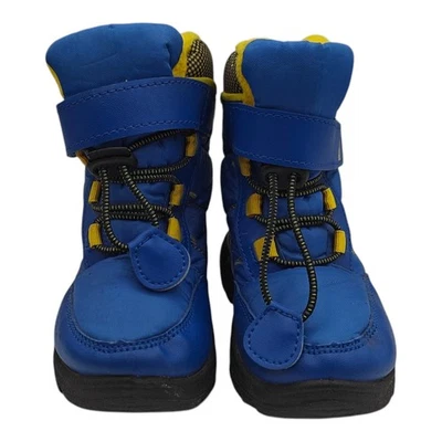 Rugged Bear Boy Toddler Hook Loop Closure Padded Snow Boots Blue Size US 6 - Image 1 of 4