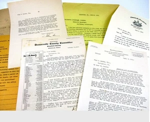 1915-1919 Antique Democratic Party Typed Letters Ephemera Woodrow Wilson Politic - Picture 1 of 10
