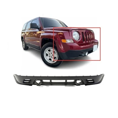 Cubierta de parachoques inferior delantera para Jeep Patriot 2011-2017 plástico texturizado con agujeros antiniebla Foto 1 de 4