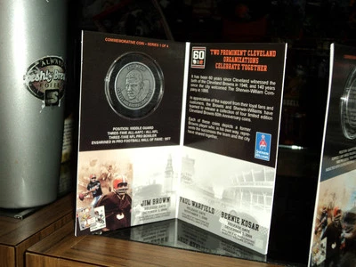 Juego de 4 monedas 2006 Cleveland Browns Jim Brown, Bernie Kosar, Paul Warfield Foto 1 de 4