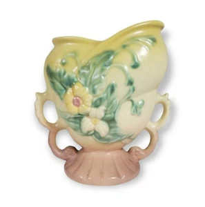 JARRÓN VINTAGE DE FLORES SILVESTRES DE 6-1/2" DE CERÁMICA ARTÍSTICA CASCO NÚMERO W5 CON ETIQUETA ORIGINAL - Imagen 1 de 10