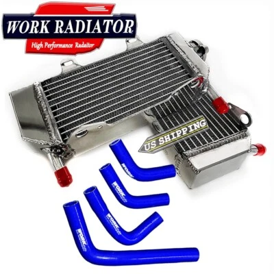 Aluminum Radiator&Blue hose For HONDA CRF250R 2004-2009/CRF250X 04-17 06 250 R/X - Image 1 of 4