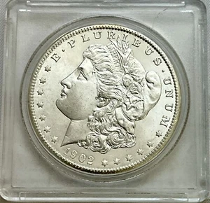 1902-O Morgan Silber Dollar Stempelglanz in Kapsel - Bild 1 von 2