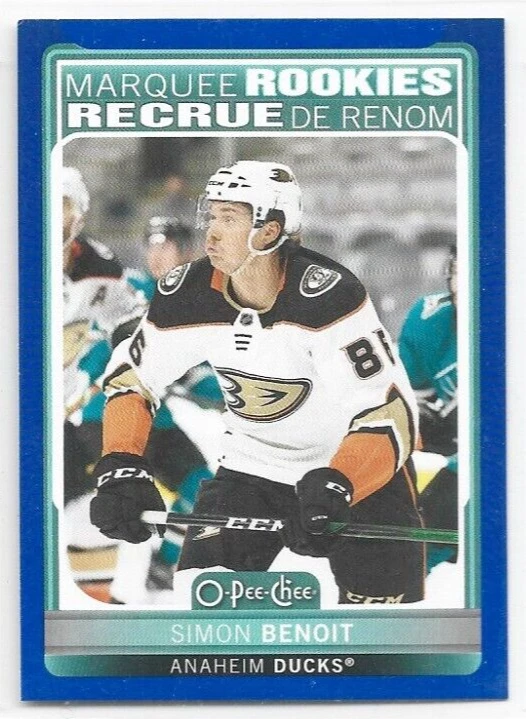 Simon Benoit Anaheim Ducks 2021-22 Upper Deck 2 OPC Rookie Blue #643 - Image 1 of 1
