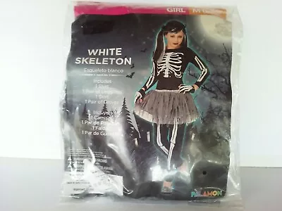Fantasia de Halloween Palamon esqueleto branco 4 peças meninas média 8-10 - Imagem 1 de 2
