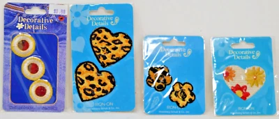 Lot of 4 Hirschberg Schutz Decorative Details Embroidered Patch Mixed Theme NIP - Image 1 of 2