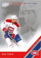 Erik Cole 2011-12 McDonald's Upper Deck Montreal Canadiens