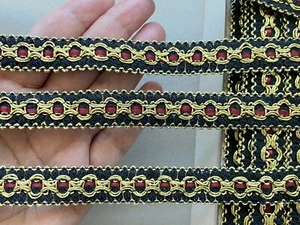 3 Yards Three-color Ribbon Corded Trim for Sewing/Crafts/Blouses/ 1/2" Wide - Picture 1 of 18