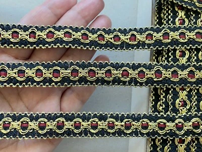 3 Yards Three-color Ribbon Corded Trim for Sewing/Crafts/Blouses/ 1/2" Wide - Image 1 of 4