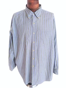 Camisa para hombre AUSTIN REED London azul claro a rayas abotonadas talla 2XL - Imagen 1 de 8