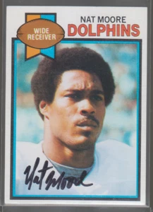 Autografiado 1979 Topps Nat Moore - Dolphins - Imagen 1 de 1