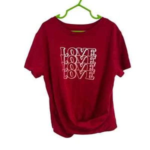 Epic Threads Red Love Short Sleeve Tee Size Medium (Girls) New Valentines Day - Picture 1 of 6