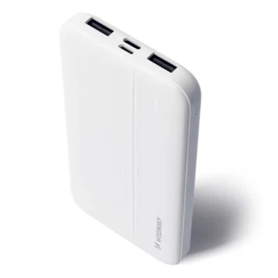 Powerbank 10000 mAh 2x USB A-C Kabel externer Akku tragbar Ladegerät Ladestation - Bild 1 von 4