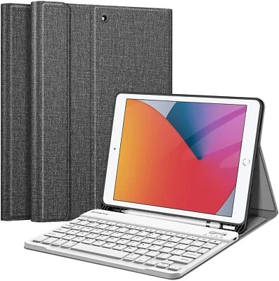 Keyboard Case for For iPad 9th 8th 7th 10.2 Inch Magnetically Wireless Keyboard - Image 1 of 4