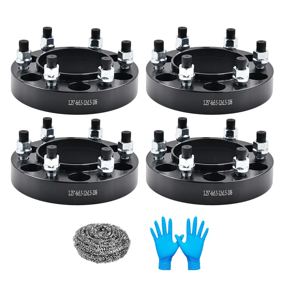 4PCS 1.25" 6x5.5" Hubcentric Wheel Spacers 12x1.5 for Tacoma FJ Cruiser 4Runner — 第 1/4 张图片