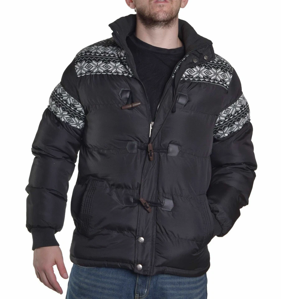 Brave Soul Luxe Mens Fold Buckle Full Zip Puffer Jacket Medium New - Image 1 of 1