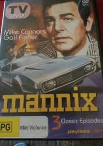 MANNIX Mike Connors Gail Fisher, 3 CLASSIC EPISODES - DVD Series Like New - Picture 1 of 3